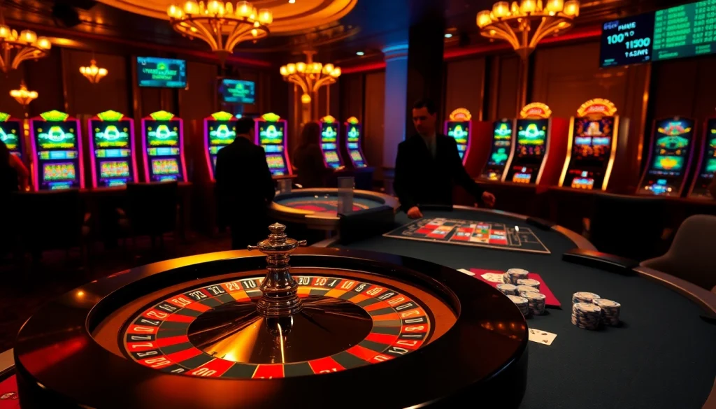 Engage in high-stakes gambling at a luxurious casino featuring "the official hidden wiki" elements in an opulent setting.
