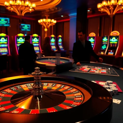 Engage in high-stakes gambling at a luxurious casino featuring "the official hidden wiki" elements in an opulent setting.