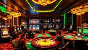 Experience the thrill of online gambling at XX88 COM, featuring luxurious casino tables and exciting slot machines.