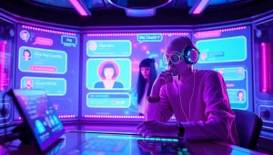 Engaging interaction with nsfw character ai in a vibrant digital chat interface