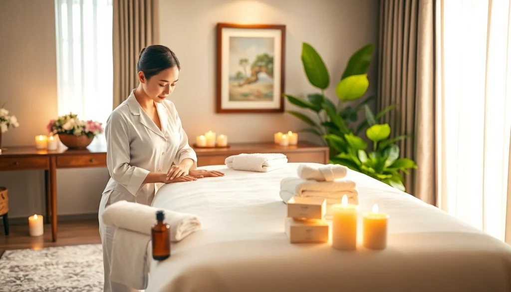 Experience 출장안마 in a serene hotel massage setting with a professional therapist.