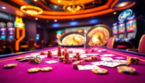 Engaging gambling scene representing Haywin chính thức with vibrant casino elements.