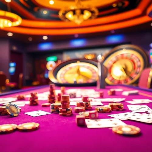 Engaging gambling scene representing Haywin chính thức with vibrant casino elements.