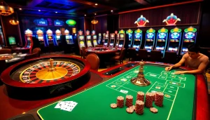 Engage in thrilling gaming experiences at tại i9bet with lively Casino tables and players enjoying their bets.