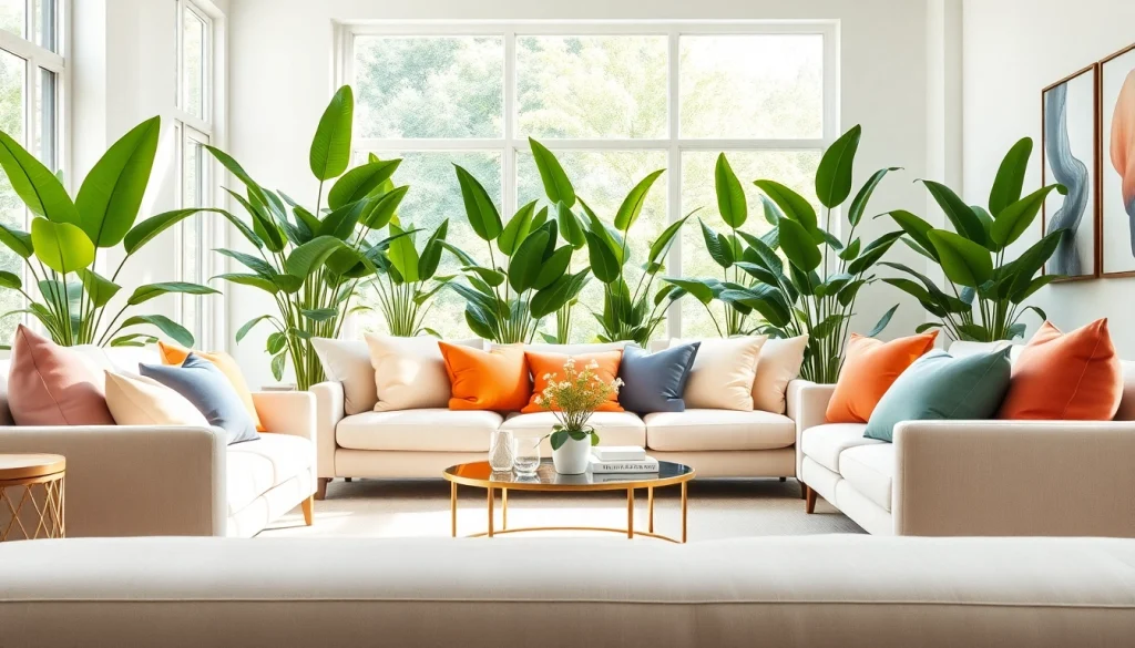 Bekijk moderne canvas stoffen als elegante kussens in een sfeervolle woonkamer.