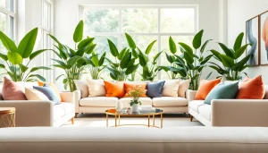 Bekijk moderne canvas stoffen als elegante kussens in een sfeervolle woonkamer.