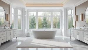 Transform your elegant bathrooms with luxurious design elements and serene atmosphere.