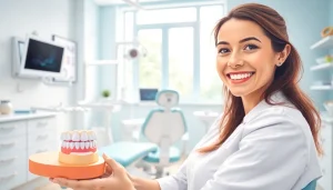 Engaging consultation with an orthodontist near by me in a welcoming dental office setting.