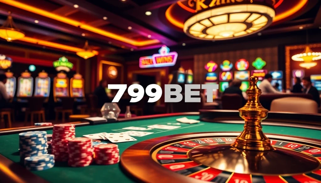 Join the excitement of 789BET with vibrant casino games, poker chips, and roulette wheels.