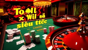 Engaging scene of gambling with Tool xổ số siêu tốc on display, showcasing casino excitement.