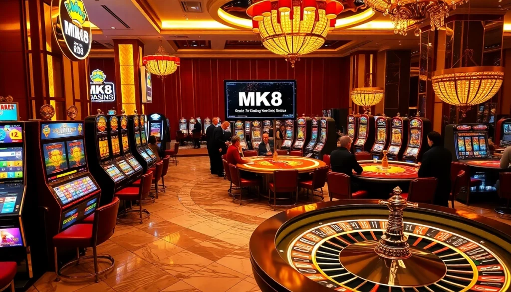 MK8 offers a thrilling casino experience with exciting games and dynamic players on the floor.