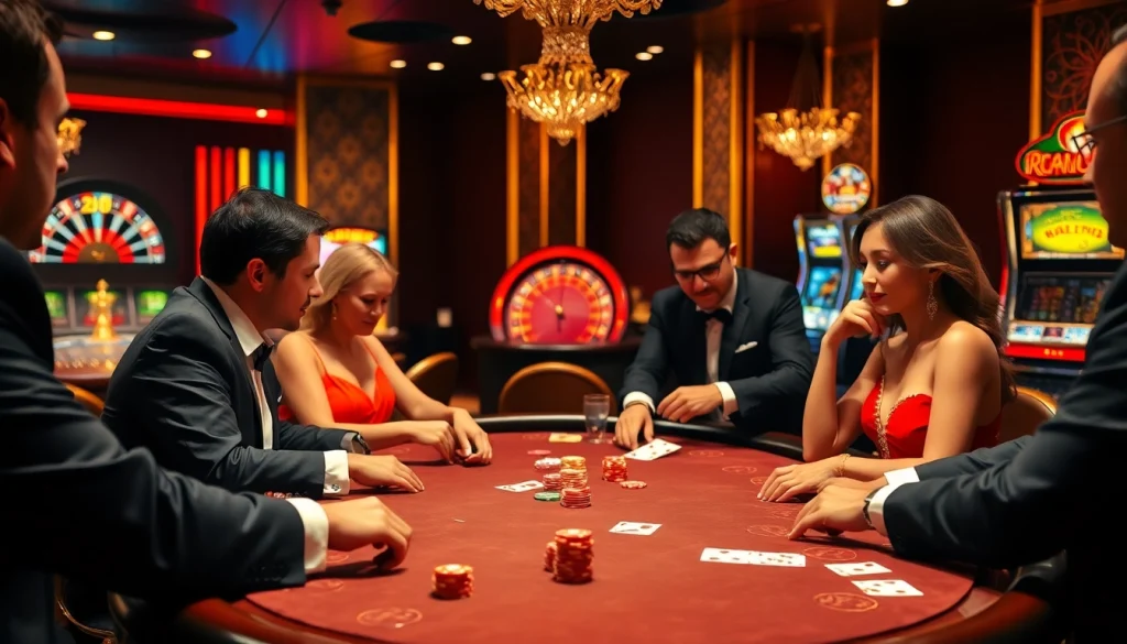 Experience high-stakes play in this sophisticated poker scene at 68 game bài casino.