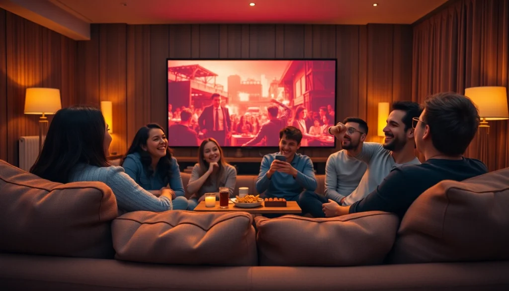 ชมการแสดง ดูหนังออนไลน์ กับเพื่อนๆ ในห้องนั่งเล่นที่อบอุ่นและสนุกสนาน