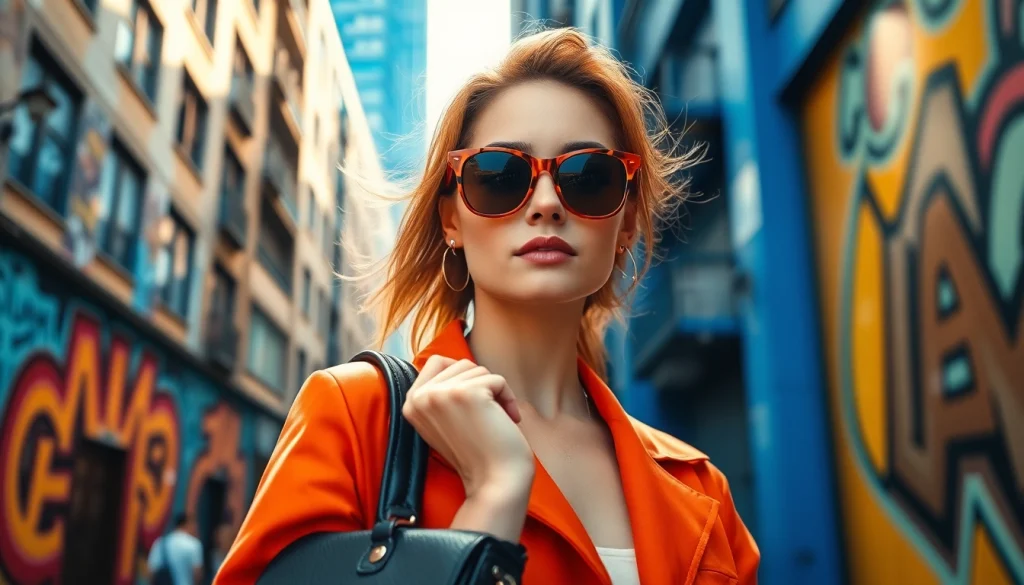 Showcasing the latest Beauty and Style trends, a stylish woman poses in an urban setting.