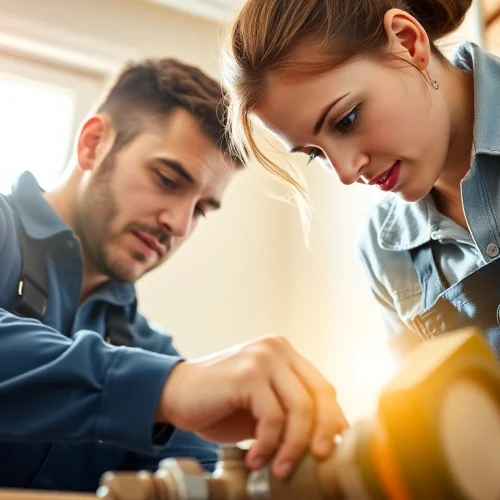 Experienced plumbers knightdale efficiently repairing plumbing issues in a home.