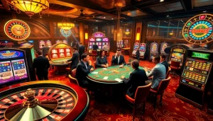 Découvrez le meilleur casino en ligne avec des joueurs engagés à une table de poker luxueuse, présentant des éléments du meilleur casino en ligne.