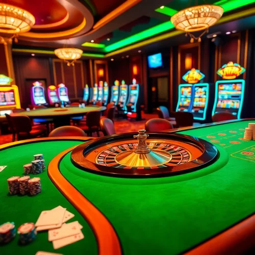 Experience thrilling gambling at Jun 88 with vibrant casino tables and luxury gaming atmosphere.