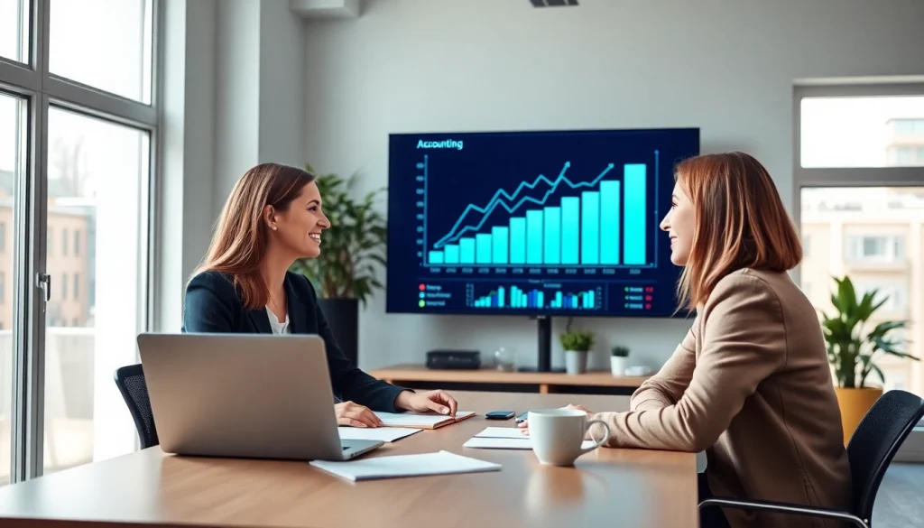 Profesjonalne spotkanie między Marzeną Owczarzak a klientem w biurze lokalnych usług księgowych Plus.