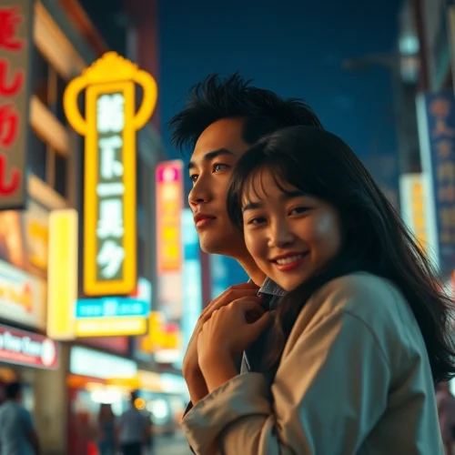 ดูหนัง ถ่ายทอดอารมณ์โรแมนติกในบรรยากาศเมืองที่มีแสงสีสวยงาม