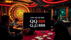 Experience high-stakes excitement with Link mới nhất QQ88 at a luxurious casino setting.
