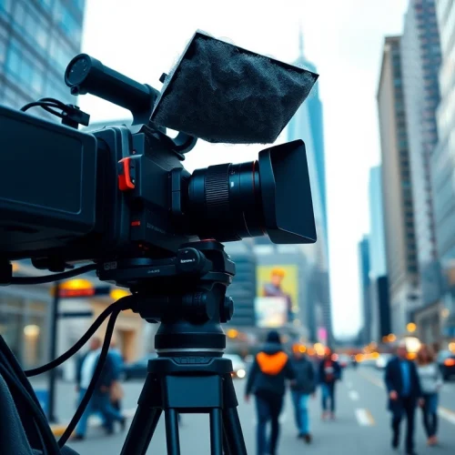 Capturing vibrant city scenes, an Edmonton videographer creates dynamic visuals featuring urban landscapes.