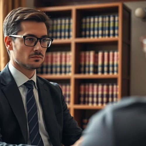 Engaged Personal Injury Lawyer in Grand Junction meeting with a client in a professional setting.