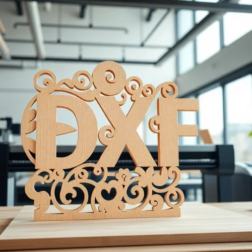 Creating a dxf file for laser cutting with precision in a modern workshop.
