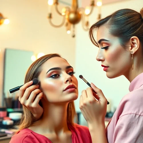 Learn essential makeup courses techniques in a vibrant classroom with professional guidance.