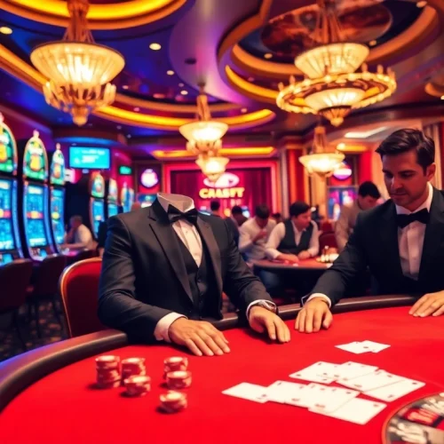 Experience exciting gaming action at Jun 88 with vibrant casino tables and slot machines.