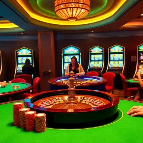 Players enjoy a thrilling game of poker at SHBET's luxurious casino tables.
