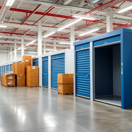 Discover functional self storage units in a modern facility with organized features.
