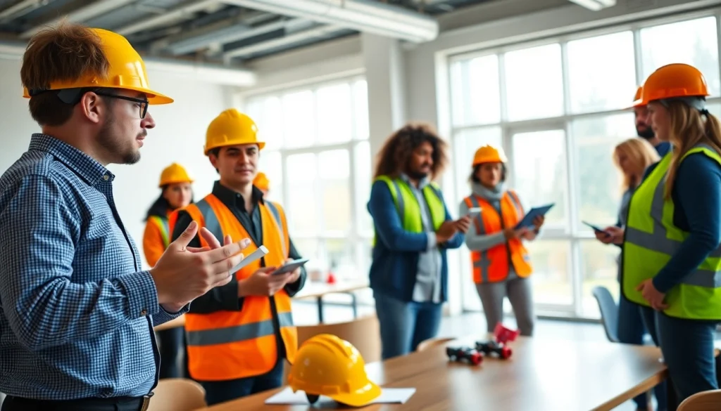 Engage in construction safety training with hands-on activities and safety protocols.