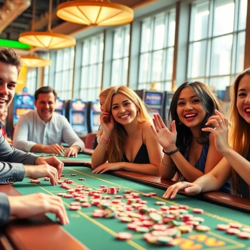 Experience the excitement of 8win malaysia with vibrant casino action and happy gamers.