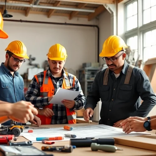 Enhance skills with contractor apprenticeship training session capturing engaged trainees.