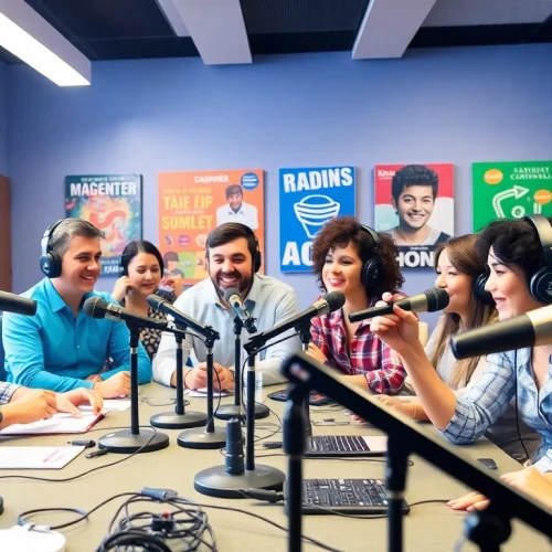 Engage with live discussions at https://chadronradio.com/ showcasing a vibrant radio station atmosphere.