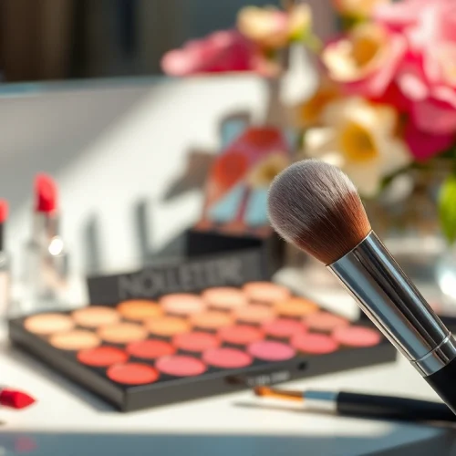 Use a lip blending brush to achieve a flawless color transition on your lips.
