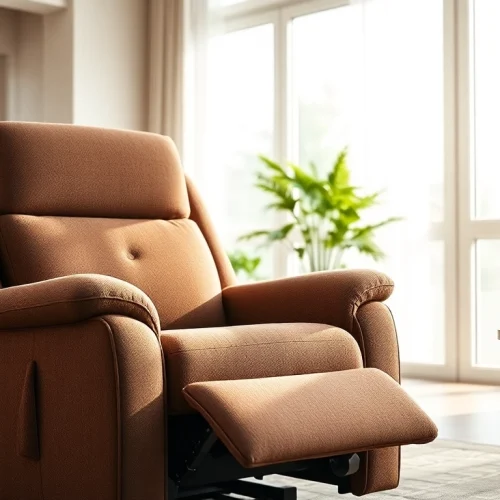 Experience comfort with a tall man lift recliner, elegantly designed for relaxation in your home.