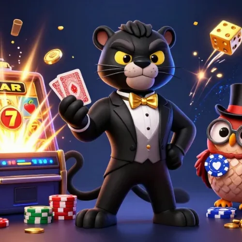 Engage with real users as you talk to strangers through an exciting gambling-themed 3D illustration.