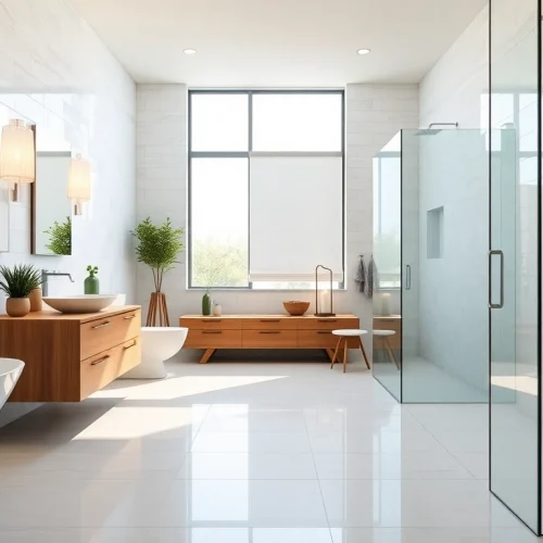 Transform your space with a bathroom remodel near me featuring elegant fixtures and modern design.